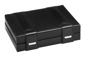 50 Cigar Cave De Voyage Cuir Contraste Humidor