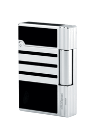 Placed Metal Black Chinese Lacquer/Platinum Lighter